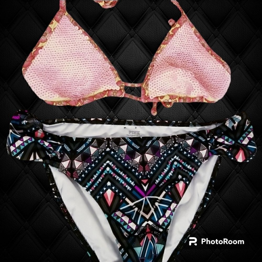 Victorias Secret sequined triangle bikini